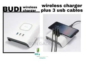 BUDI Wireless Charger With 3usbs