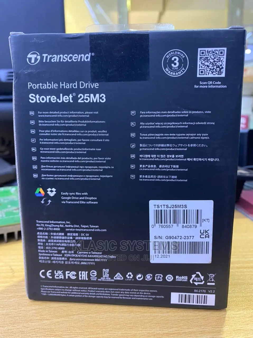 Store Jet 25M3 1tb External Hard Drive Available
