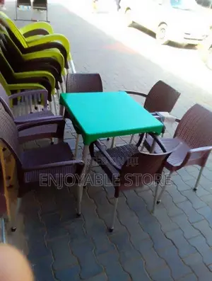 Plastic Set of Strong Square Table and Chairs