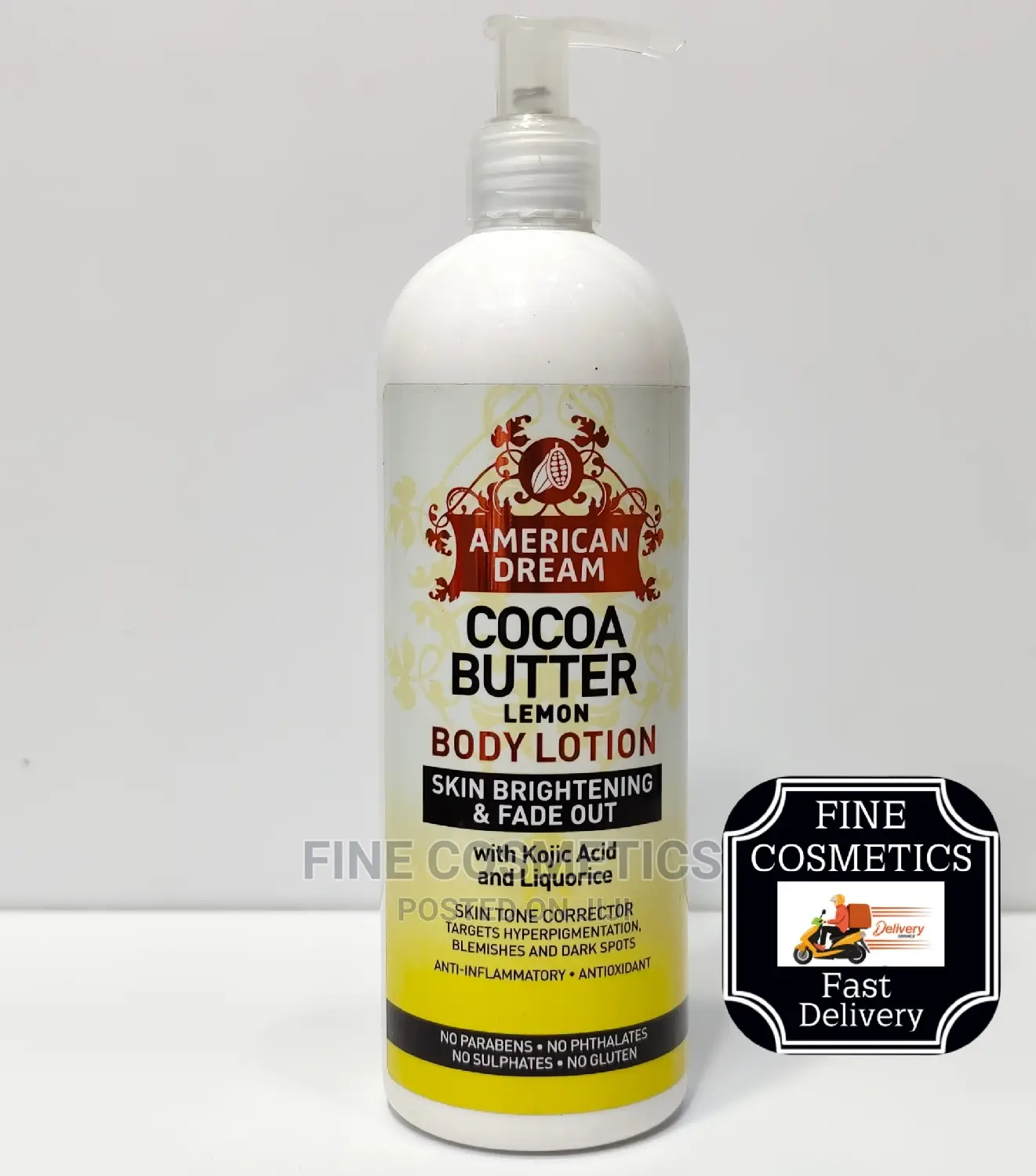American Dream Cocoa Butter and Lemon Fade Out Kojic Lotion