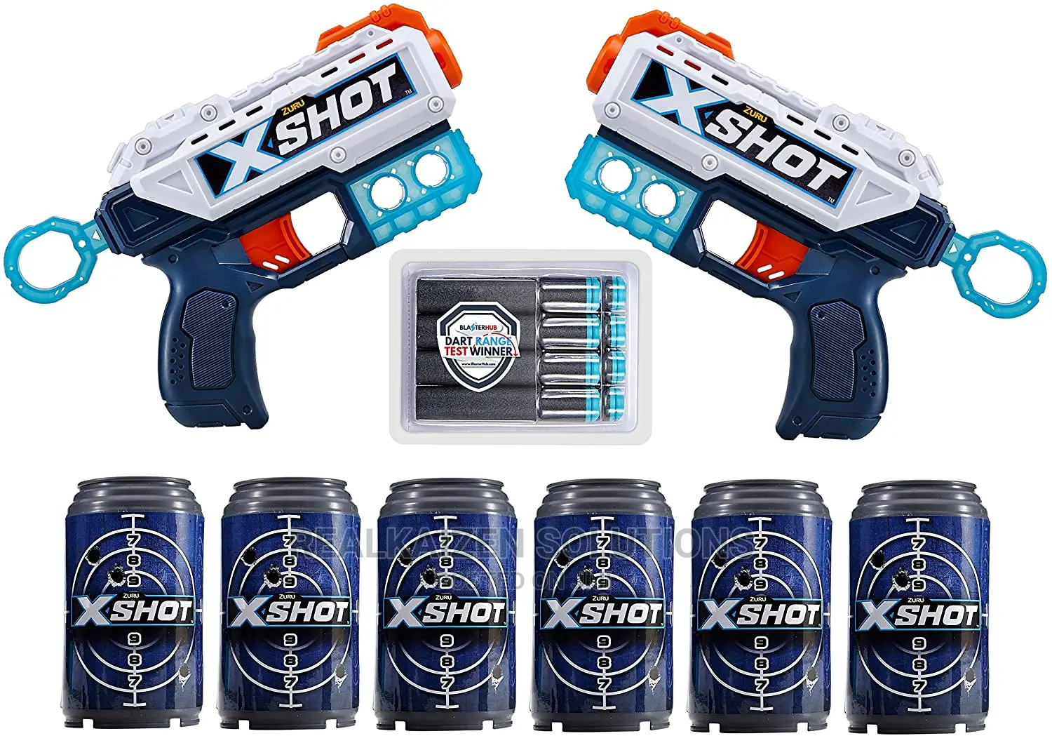 ZURU X-Shot Excel Double Kickback Foam 8 Dart Blaster Gun