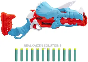 NERF Dinosquad Tricera-Blast Dart Blaster Gun