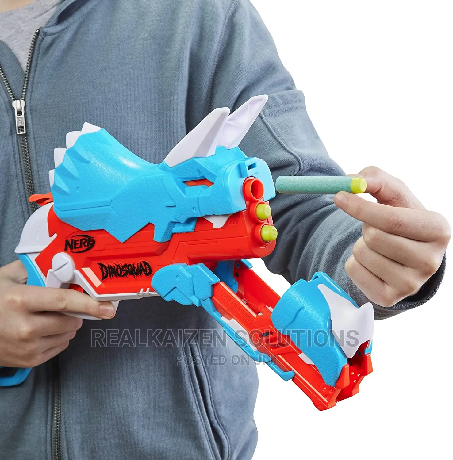 NERF Dinosquad Tricera-Blast Dart Blaster Gun