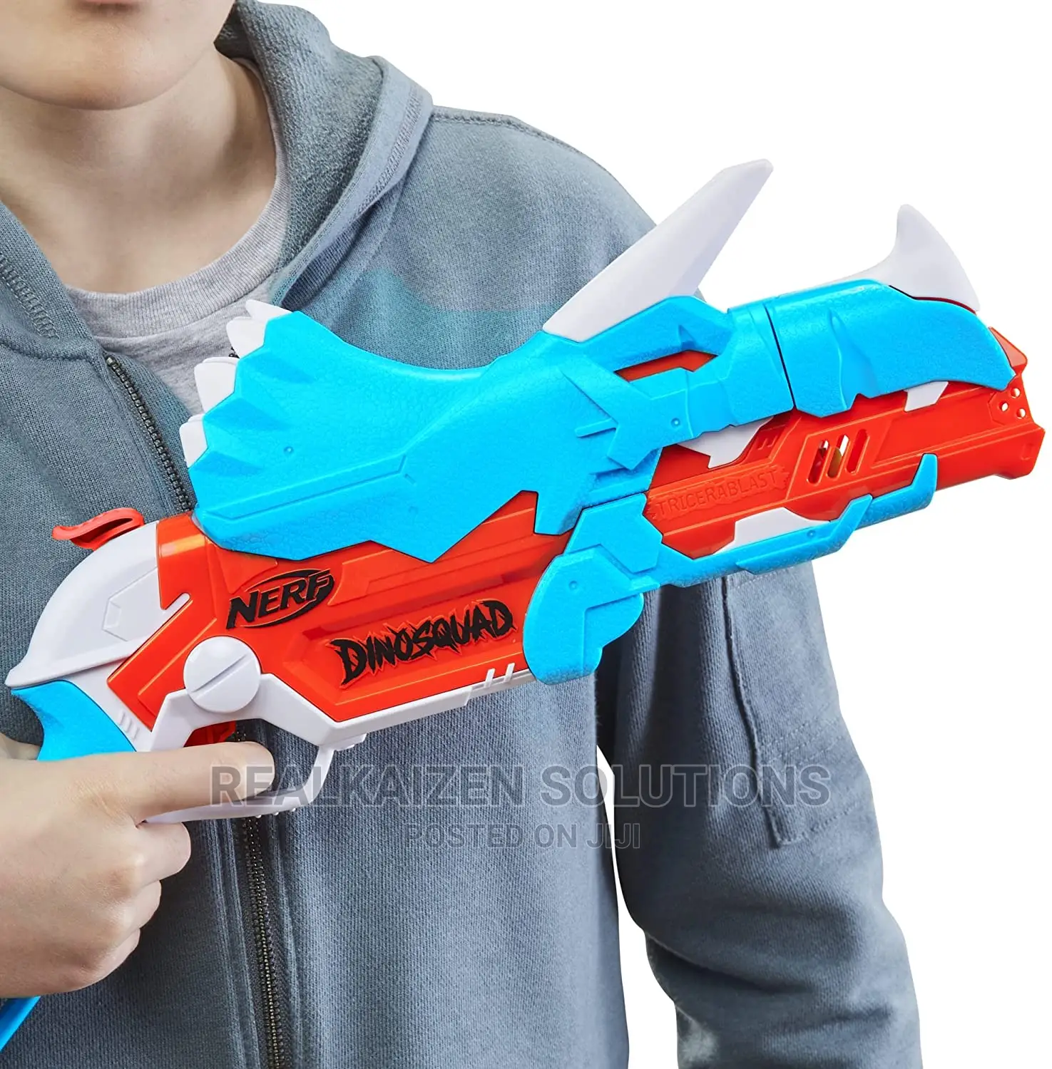 NERF Dinosquad Tricera-Blast Dart Blaster Gun