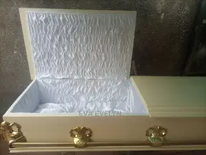 Coffins and Executive Uganda Casket Cream Flat