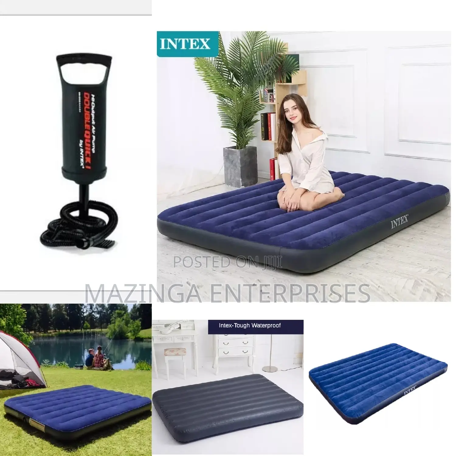 3x6 Intex Camping,Picnic,Tours Inflatable Mattress(Free Pump