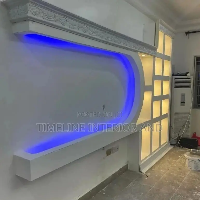 Gypsum Tv Wall Unit Designing.