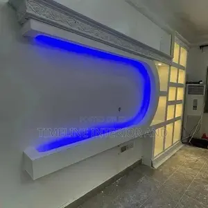 Gypsum Tv Wall Unit Designing.