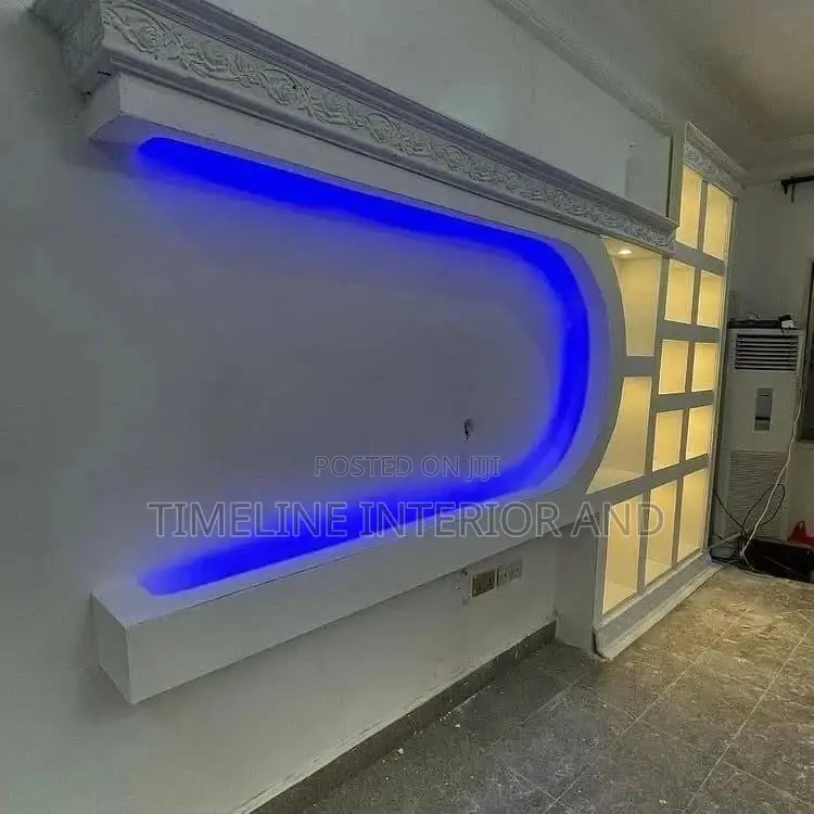 Gypsum Tv Wall Unit Designing.