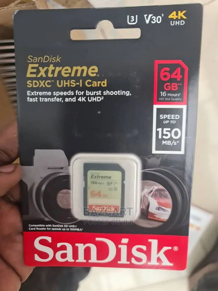 Sandisk Extreme 64gb Camera Memory Card Original in Central Division