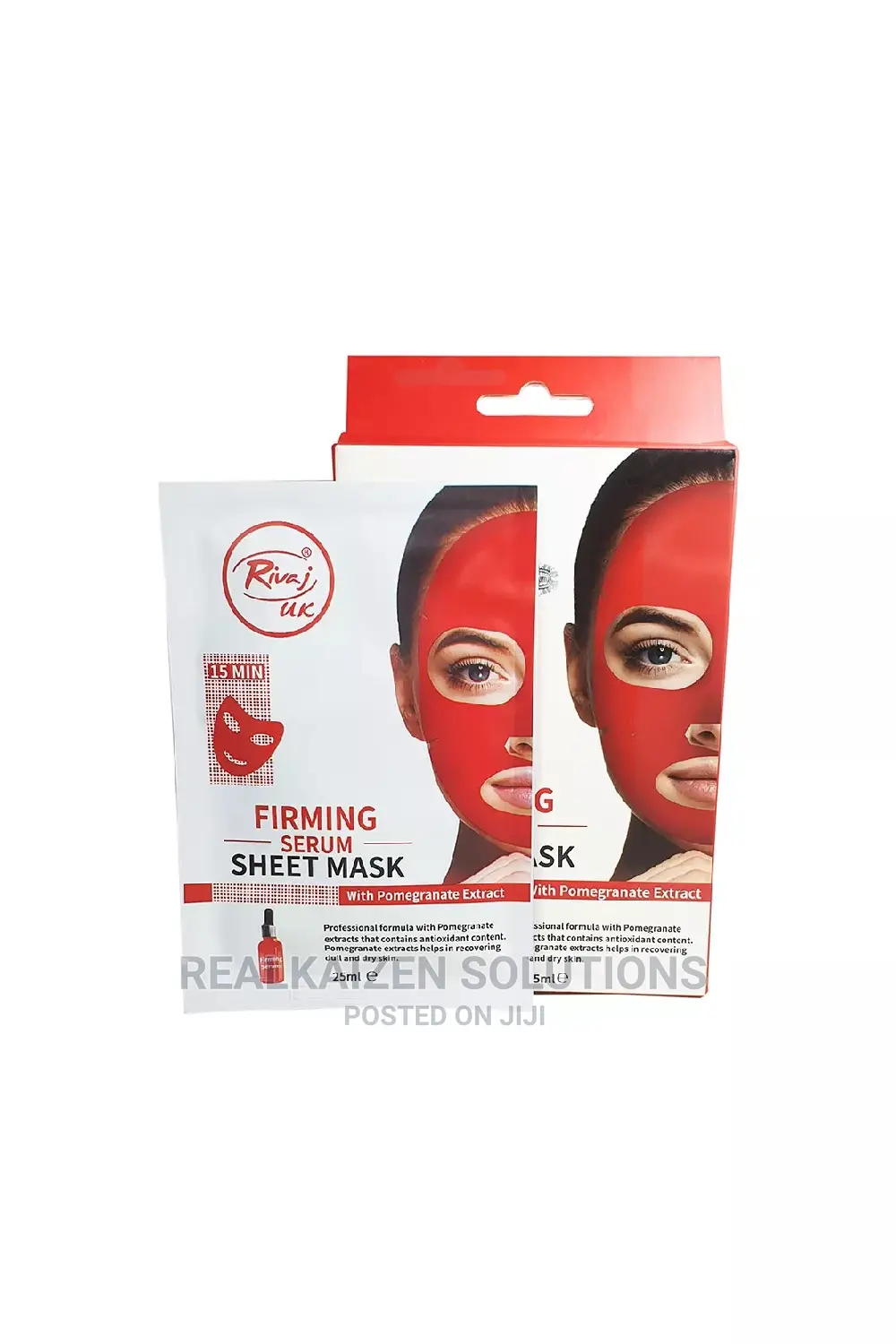 RIVAJ UK Firming Serum Sheet Mask With Pomegranate 3x25ml