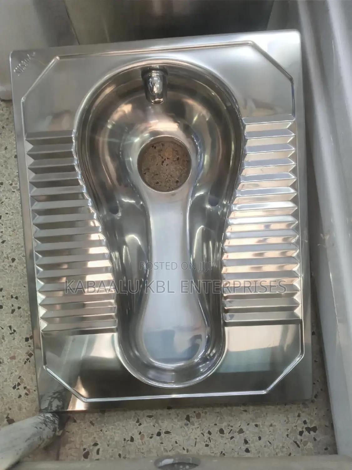 Complete Stainless Steel Squatting Pan and Stainless Cistern