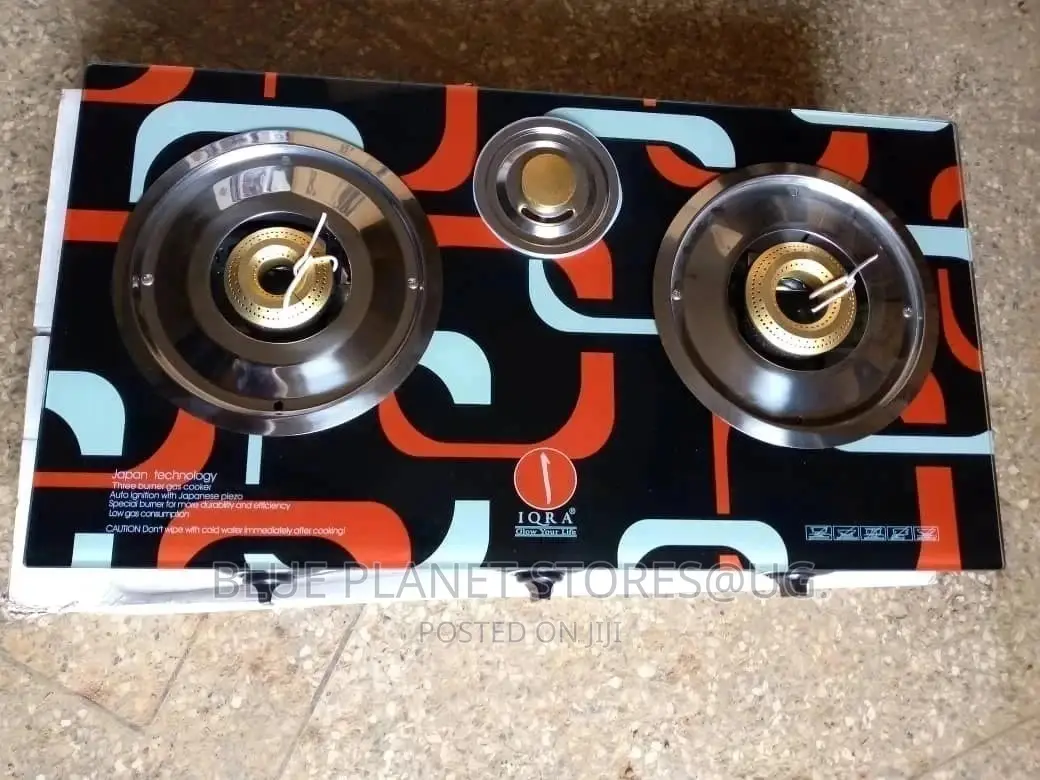 IQRA (3 Burner) Triple Gas Stove || Ceramic Glass | IQ_GS3BG