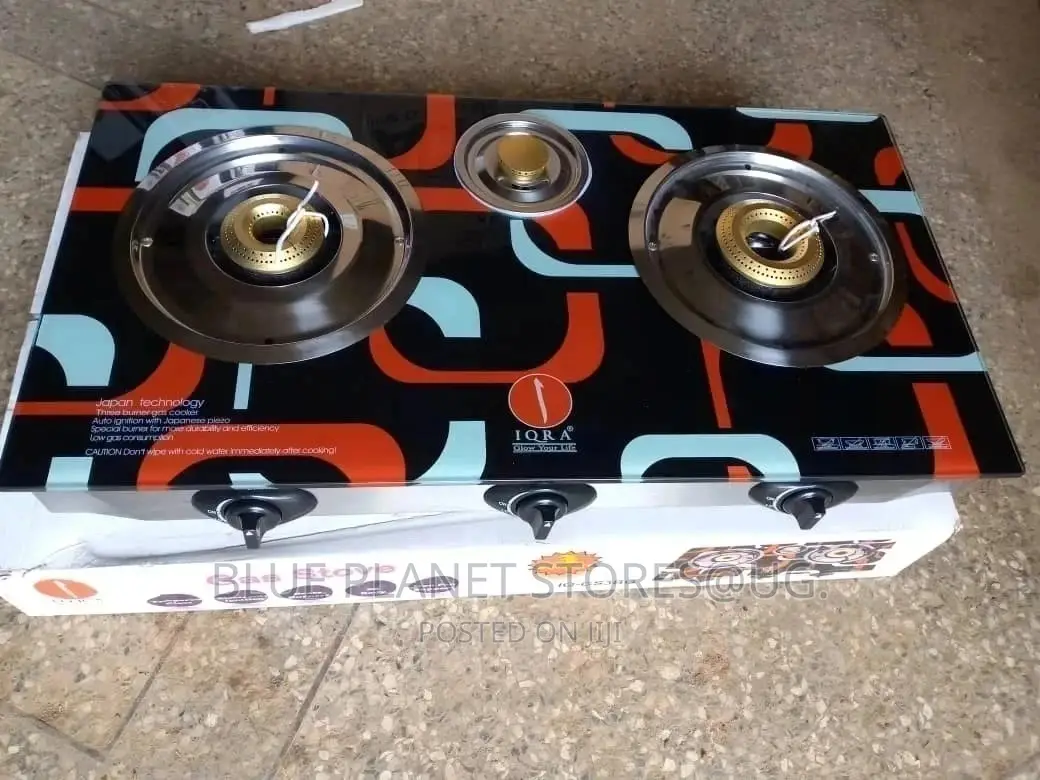 IQRA (3 Burner) Triple Gas Stove || Ceramic Glass | IQ_GS3BG