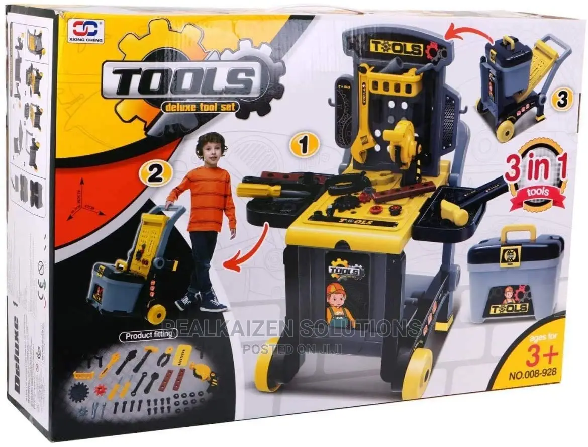 GRANDEX 3in1 Deluxe Kid Play Educational Tool Set