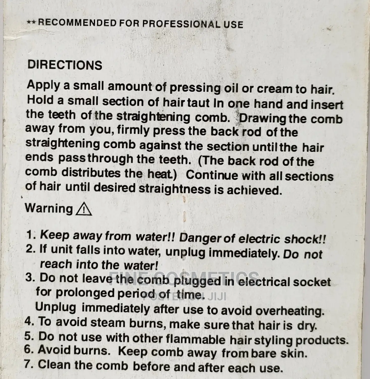 Hair Straightening Hot Comb None Electric (Stove Iron) Comb