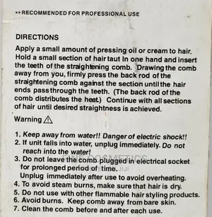 Hair Straightening Hot Comb None Electric (Stove Iron) Comb