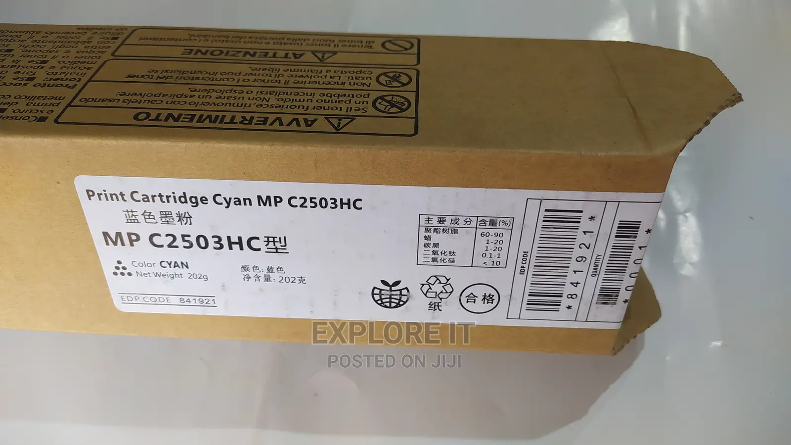 Ricoh Toner Cartridge MP C2503HC Cyan