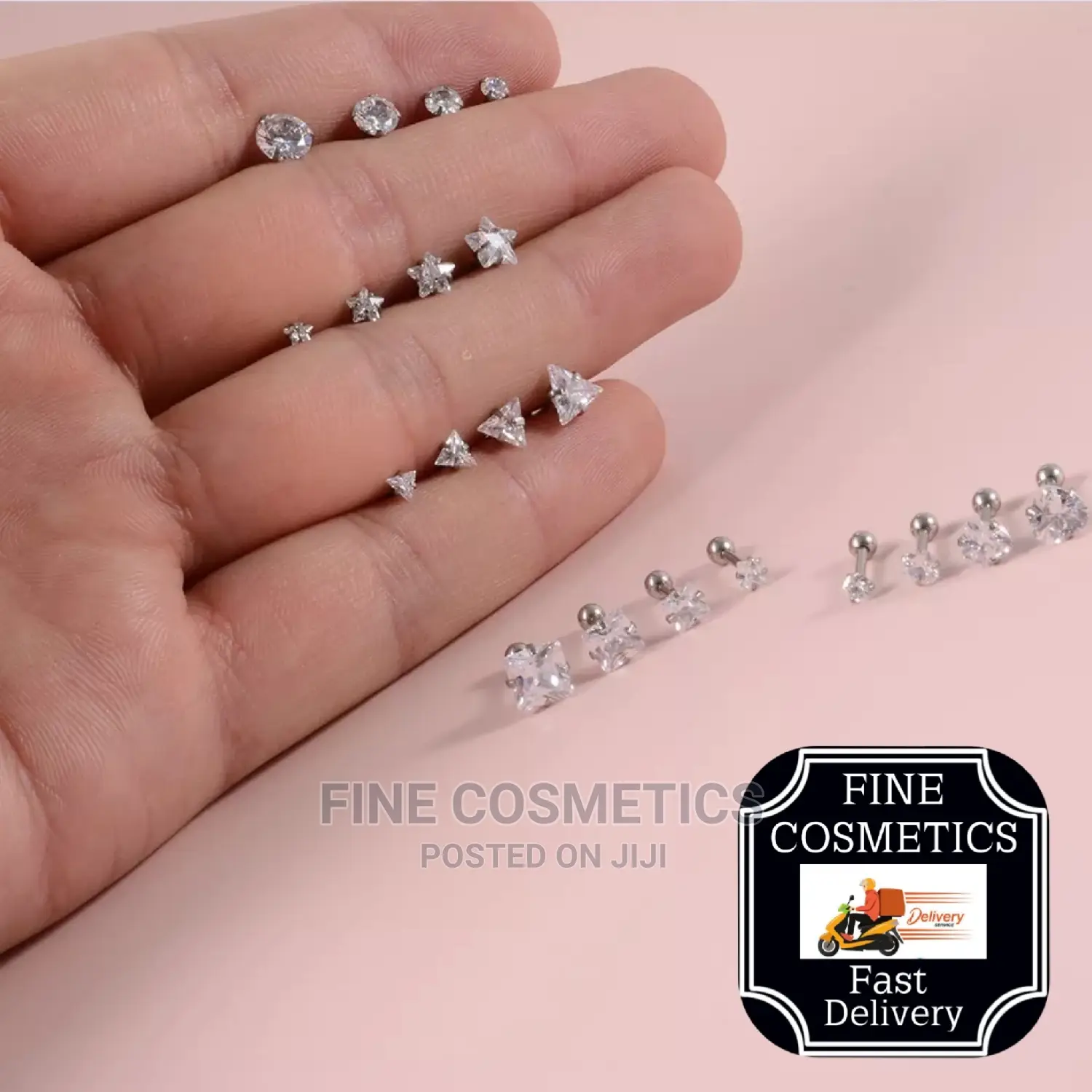 1pair Screw Earrings Surgical Steel Screw Stud Helix Rings