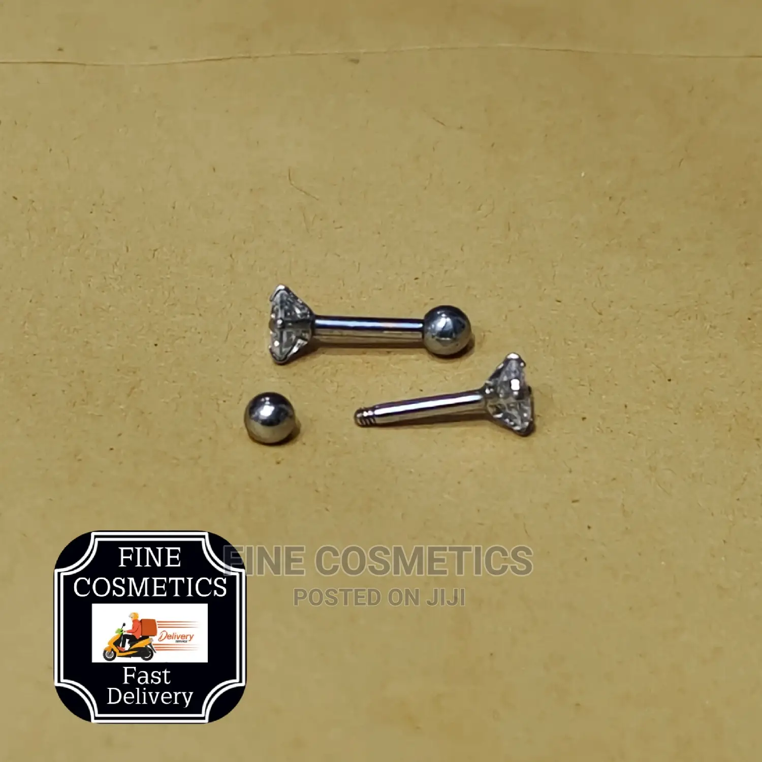 1pair Screw Earrings Surgical Steel Screw Stud Helix Rings