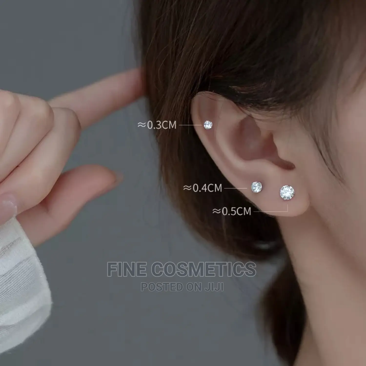 1pair Screw Earrings Surgical Steel Screw Stud Helix Rings