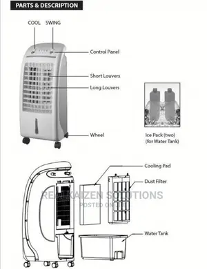 LOGIK 6 Litre 3 Speed Evaporative Air Cooler 65W