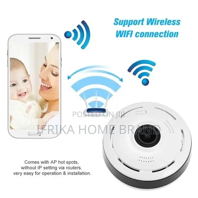 Wifi Spy Camera 3MP 1080P 360 Degree Panoramic Fisheye