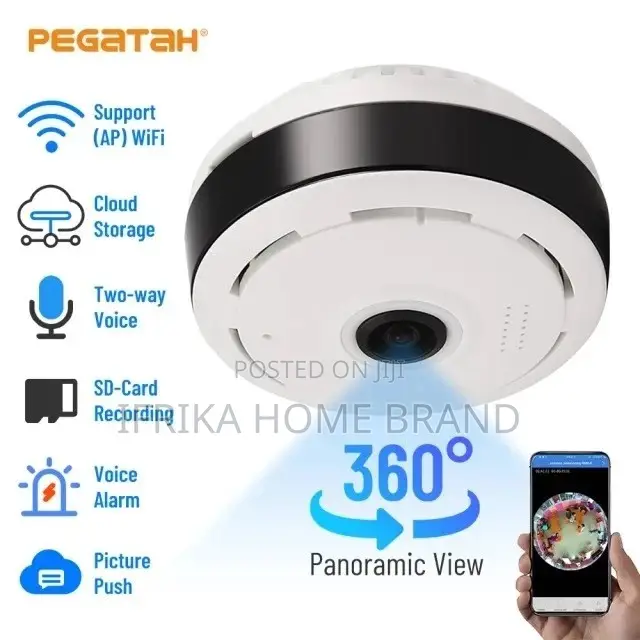 Wifi Spy Camera 3MP 1080P 360 Degree Panoramic Fisheye