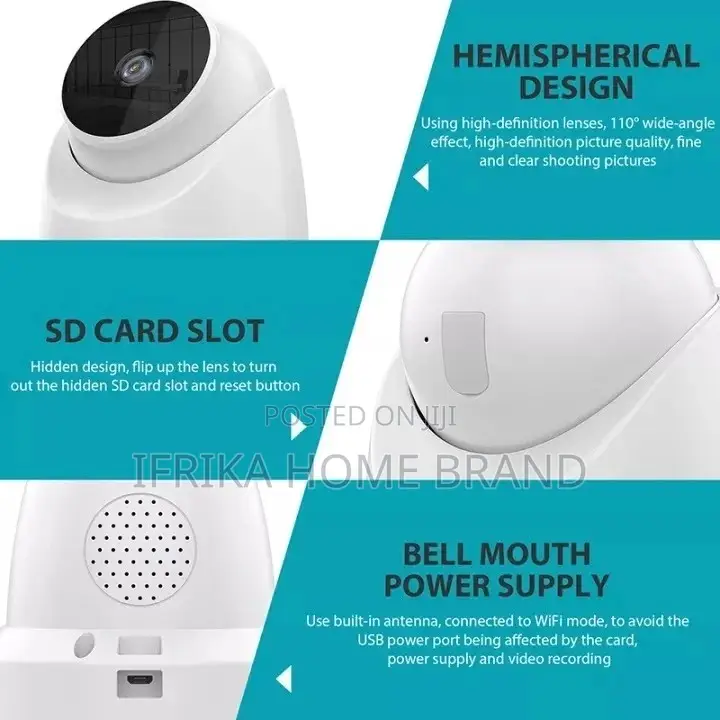 Spy Camera Full 360 Motion IP Wireless Indoor/Outdoor 1080P