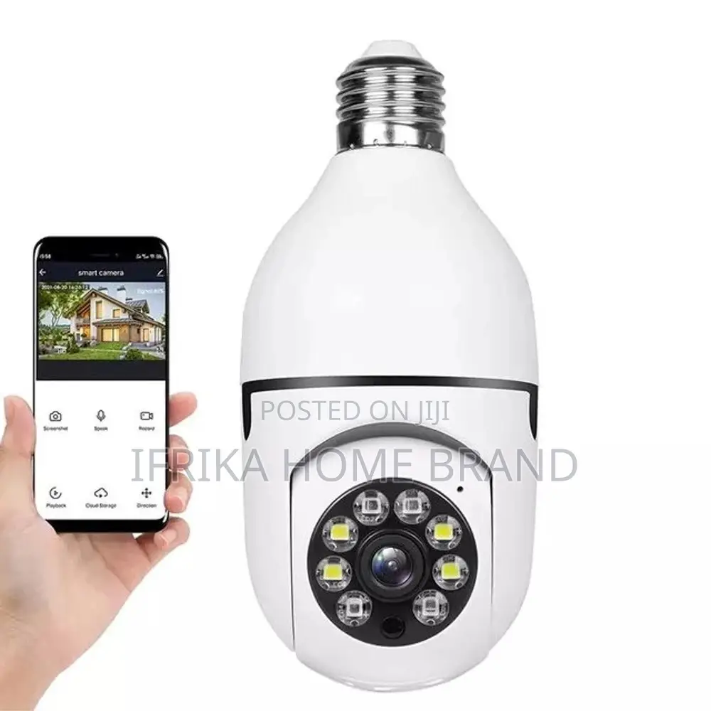 Wifi Spy Camera 1080P IP Bulb Camera PTZ 360°