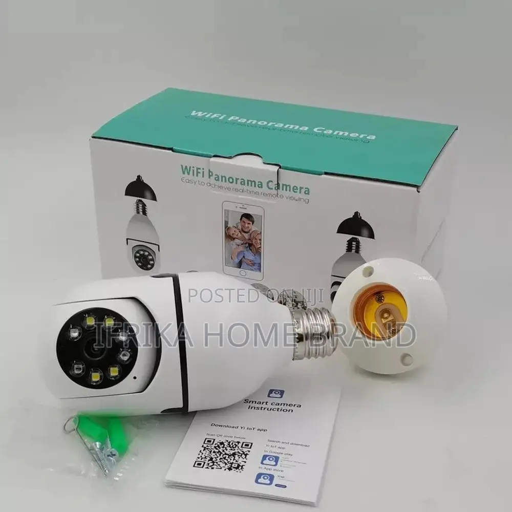 Wifi Spy Camera 1080P IP Bulb Camera PTZ 360°