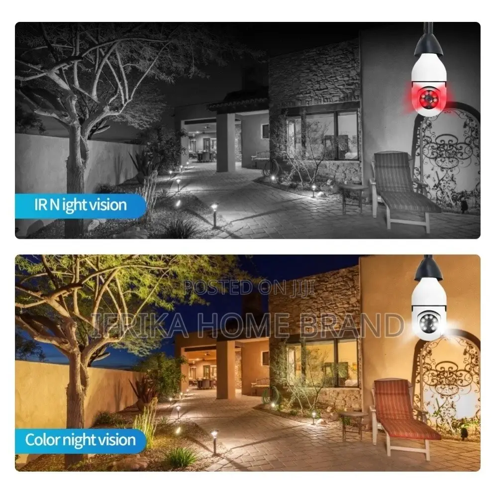 Wifi Spy Camera 1080P IP Bulb Camera PTZ 360°
