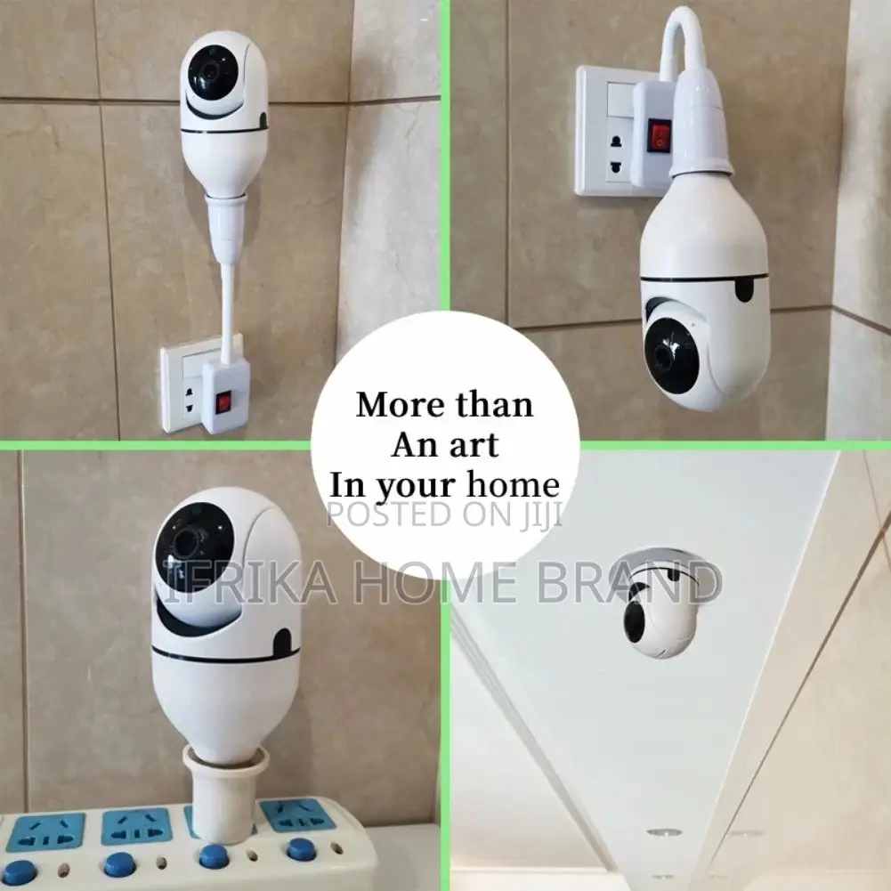 Wifi Spy Camera 1080P IP Bulb Camera PTZ 360°