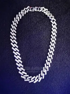 Iced Out Cuban Zig Zag Necklace Available