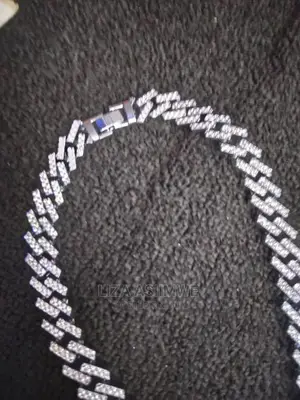 Iced Out Cuban Zig Zag Necklace Available