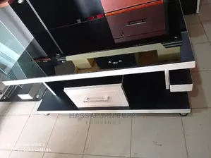Glass and Wood Center Table