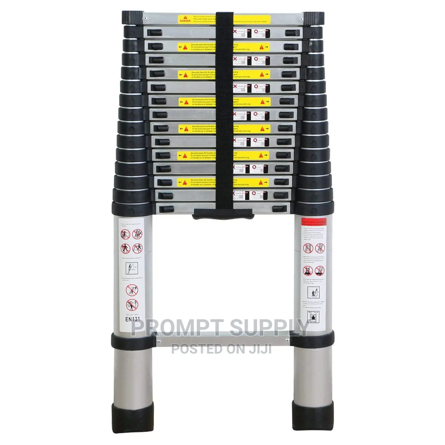 Aluminum Telescopic Extension Ladder 11 Steps -Silver.