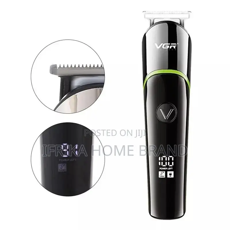 VGR V-291 Portable Electric Hair Clipper LED Display