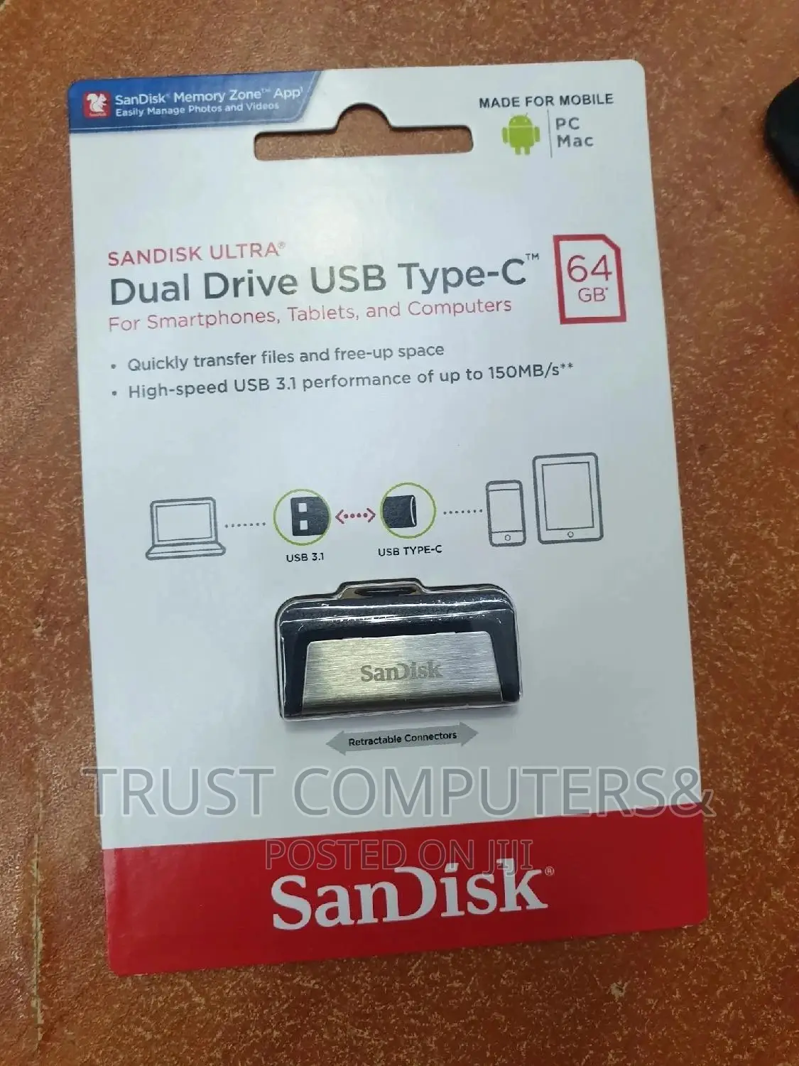 64gb Otg Type C Flash Sandisk 3.1