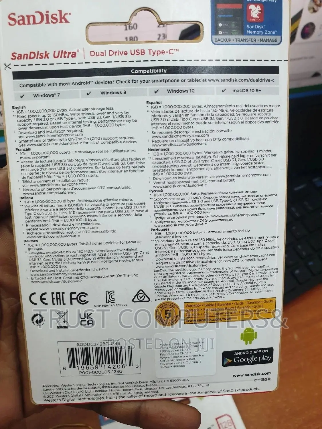128gb Otg Type C Flash Sandisk