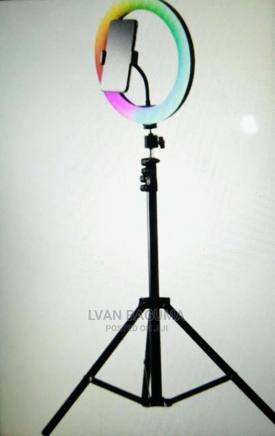 LED RGB Ring Light With Tripod Stand- Multicolor