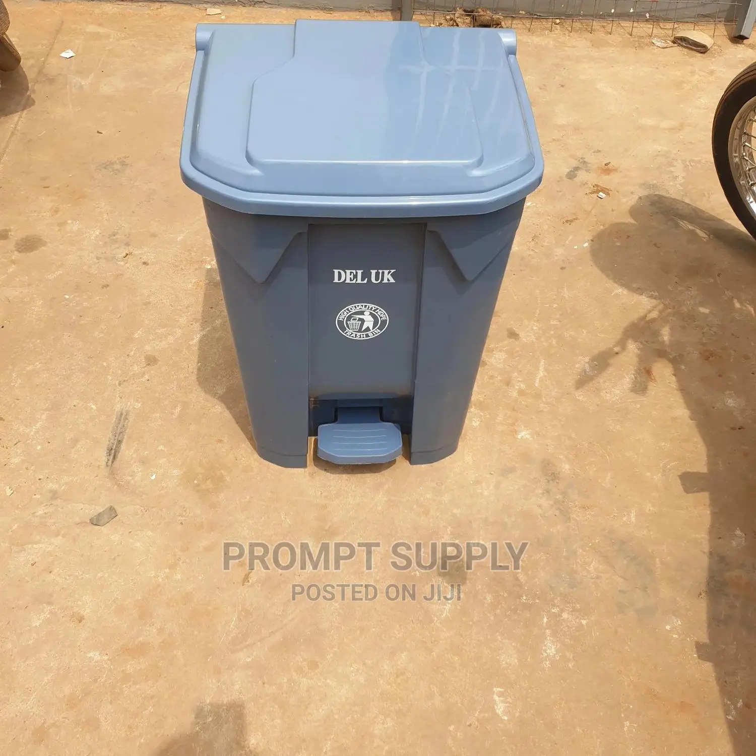 80l Step-On Dustbin-Grey Color