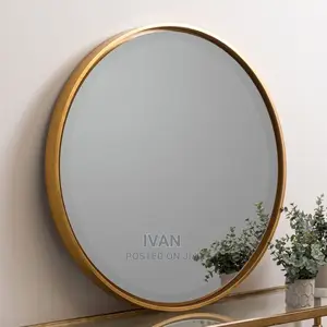 Gold Round Stainless Mirror
