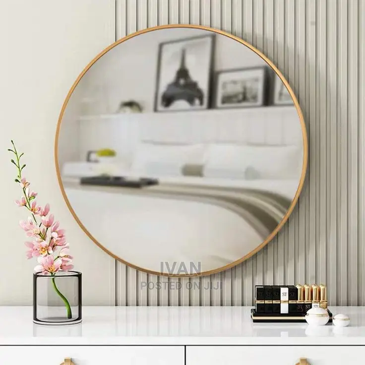 Gold Round Stainless Mirror