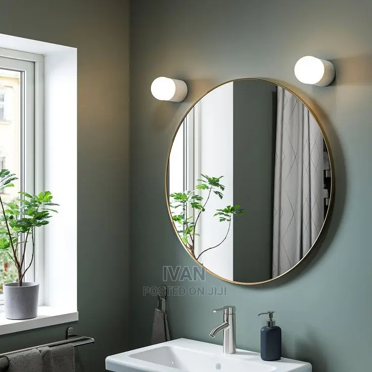 Gold Round Stainless Mirror