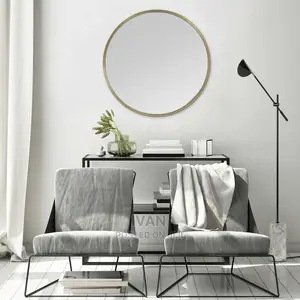Gold Round Stainless Mirror