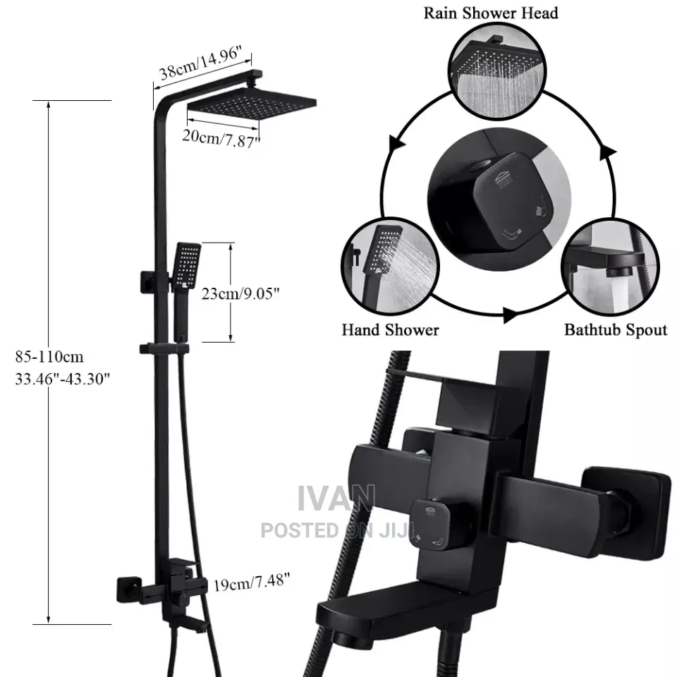 Matte Black Shower Mixer