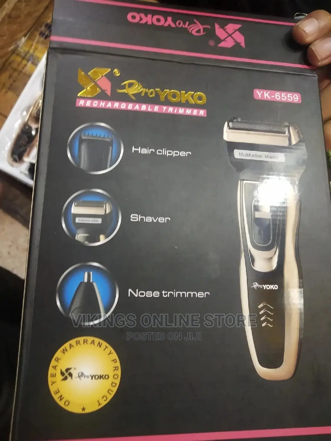 3 in 1 Hairclipper,Shaver,Nose Rechargeable Trimmer.