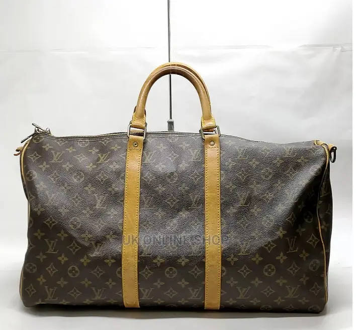 Louis Vuitton LV Boston Bag Keepall Bandouliere 50 Browns