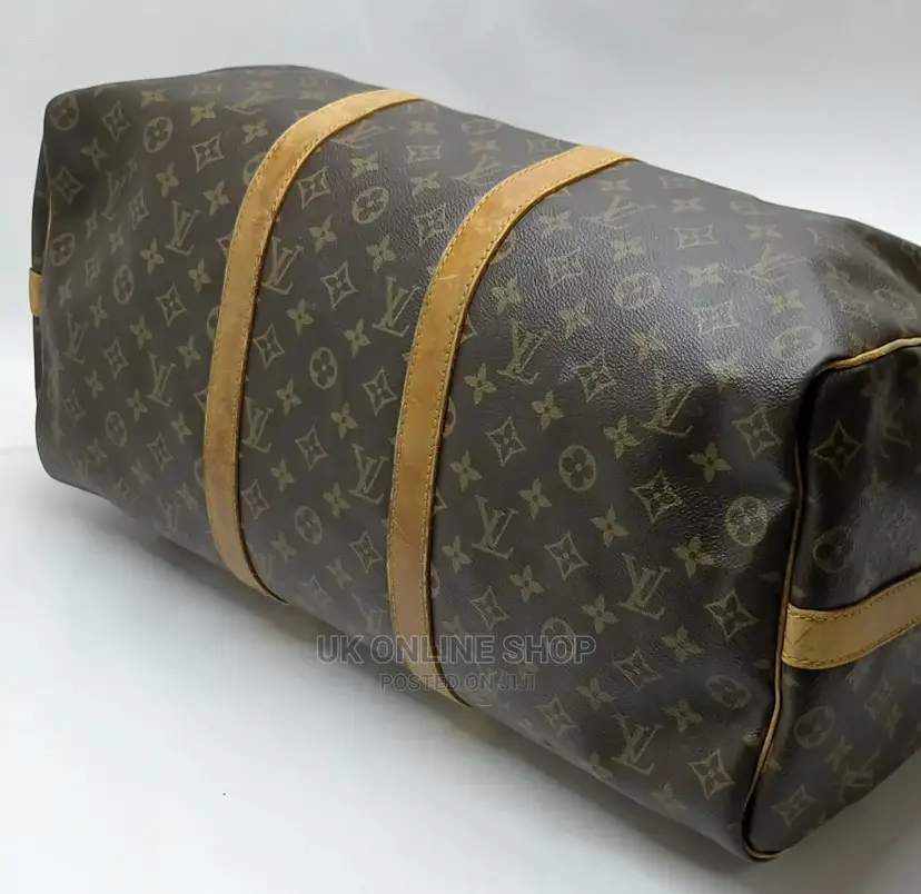 Louis Vuitton LV Boston Bag Keepall Bandouliere 50 Browns